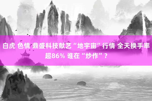 白虎 色情 鼎盛科技献艺“地宇宙”行情 全天换手率超86% 谁在“炒作”？