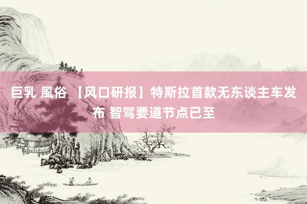 巨乳 風俗 【风口研报】特斯拉首款无东谈主车发布 智驾要道节点已至